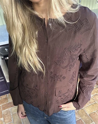 Sissel Edelbo - Ester Bluse - Seal Brown